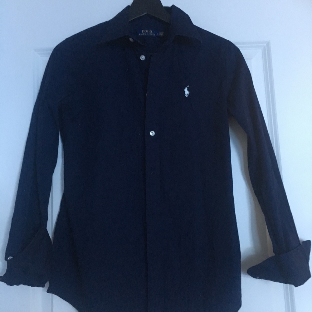 Women’s blue polo